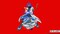 BEYBLADE X Cake Topper Decoration – Anime Battle Scene in Red with Characters and Spinning Tops fits 1/4 Sheet cake or larger